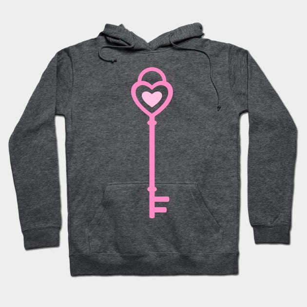 Pastel Pink Heart Key Hoodie by XOOXOO